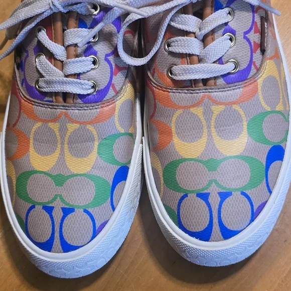 Coach City Sole Pride Multicolored Rainbow Sneakers Skate Shoes 7.5-8 - Picture 4 of 14